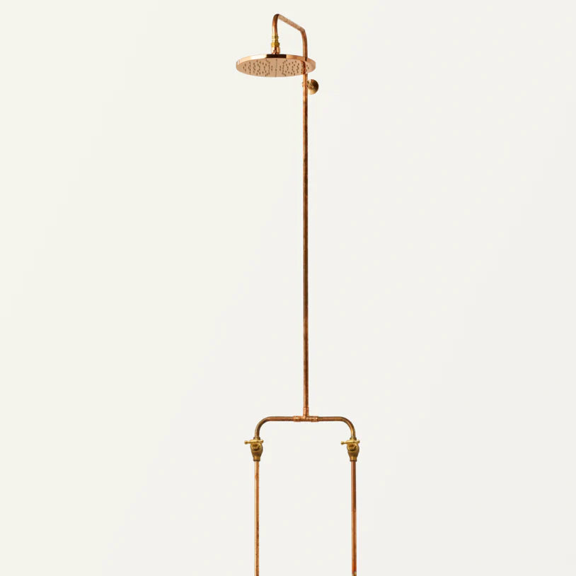 Copper and Brass Outdoor Shower